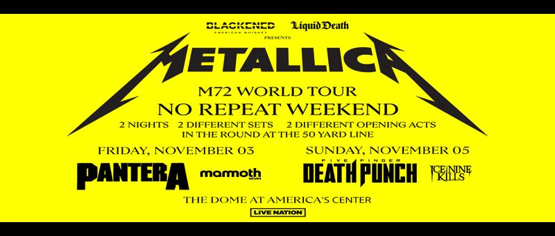 Metallica M7 Tour Ticket Info